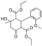 DIETHYL 4-HYDROXY-2-(2-METHOXYPHENYL)-4-METHYL-6-OXO-1,3-CYCLOHEXANEDICARBOXYLATE Struktur