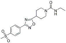 N-ETHYL-4-[3-(4-(METHYLSULFONYL)PHENYL)-1,2,4-OXADIAZOL-5-YL]PIPERIDINE-1-CARBOXAMIDE Struktur