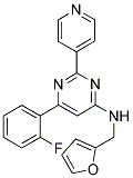 6-(2-FLUOROPHENYL)-N-(2-FURYLMETHYL)-2-PYRIDIN-4-YLPYRIMIDIN-4-AMINE Struktur