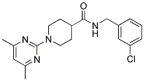 N-(3-CHLOROBENZYL)-1-(4,6-DIMETHYLPYRIMIDIN-2-YL)PIPERIDINE-4-CARBOXAMIDE Struktur