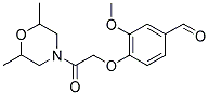 4-[2-(2,6-DIMETHYL-MORPHOLIN-4-YL)-2-OXO-ETHOXY]-3-METHOXY-BENZALDEHYDE Struktur