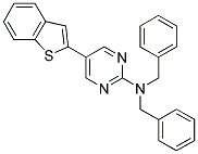 (5-BENZO[B]THIOPHEN-2-YL-PYRIMIDIN-2-YL)-DIBENZYL-AMINE Struktur