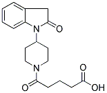 5-[4-(2,3-DIHYDRO-2-OXO-(1H)-INDOL-1-YL)PIPERIDIN-1-YL]-5-OXOPENTANOIC ACID Struktur