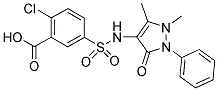 2-CHLORO-5-(1,5-DIMETHYL-3-OXO-2-PHENYL-2,3-DIHYDRO-1H-PYRAZOL-4-YLSULFAMOYL)-BENZOIC ACID Struktur