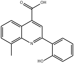 2-(2-HYDROXY-PHENYL)-8-METHYL-QUINOLINE-4-CARBOXYLIC ACID Struktur