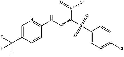 1-((4-CHLOROPHENYL)SULFONYL)-1-NITRO-2-((5-(TRIFLUOROMETHYL)(2-PYRIDYL))AMINO)ETHENE Struktur