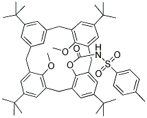 25,27-DIMETHOXY-26-(N-TOSYL)CARBAMOYLOXY-P-TERT-BUTYLCALIX[4]ARENE Struktur