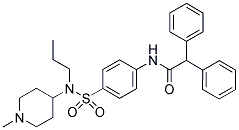 2,2-DIPHENYL-N-[4-(((1-METHYLPIPERIDIN-4-YL)PROPYLAMINO)SULPHONYL)PHENYL]ACETAMIDE Struktur