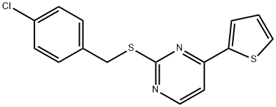 2-[(4-CHLOROBENZYL)SULFANYL]-4-(2-THIENYL)PYRIMIDINE Struktur