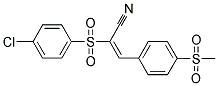 2-((4-CHLOROPHENYL)SULFONYL)-3-(4-(METHYLSULFONYL)PHENYL)PROP-2-ENENITRILE Struktur