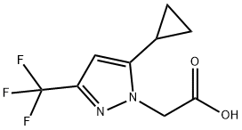 (5-CYCLOPROPYL-3-TRIFLUOROMETHYL-PYRAZOL-1-YL)-ACETIC ACID Struktur