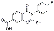 3-(4-FLUOROPHENYL)-2-MERCAPTO-4-OXO-3,4-DIHYDROQUINAZOLINE-7-CARBOXYLIC ACID Struktur