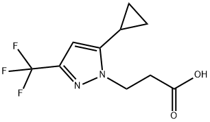 3-(5-CYCLOPROPYL-3-TRIFLUOROMETHYL-PYRAZOL-1-YL)-PROPIONIC ACID Struktur