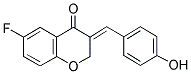 (E)-3-(4-HYDROXYBENZYLIDENE)-6-FLUORO-2,3-DIHYDROCHROMEN-4-ONE Struktur