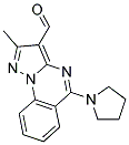 2-METHYL-5-PYRROLIDIN-1-YLPYRAZOLO[1,5-A]QUINAZOLINE-3-CARBALDEHYDE Struktur