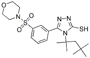 5-[3-(MORPHOLINE-4-SULFONYL)-PHENYL]-4-(1,1,3,3-TETRAMETHYL-BUTYL)-4H-[1,2,4]TRIAZOLE-3-THIOL Struktur