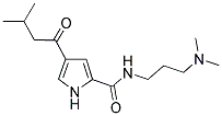 N-[3-(DIMETHYLAMINO)PROPYL]-4-(3-METHYLBUTANOYL)-1H-PYRROLE-2-CARBOXAMIDE Struktur