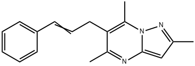 2,5,7-TRIMETHYL-6-[(E)-3-PHENYL-2-PROPENYL]PYRAZOLO[1,5-A]PYRIMIDINE Struktur