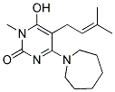 4-AZEPAN-1-YL-6-HYDROXY-1-METHYL-5-(3-METHYLBUT-2-ENYL)PYRIMIDIN-2(1H)-ONE Struktur