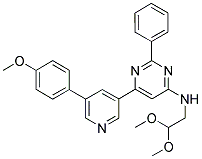 (2,2-DIMETHOXY-ETHYL)-(6-[5-(4-METHOXY-PHENYL)-PYRIDIN-3-YL]-2-PHENYL-PYRIMIDIN-4-YL)-AMINE Struktur