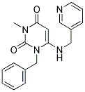 1-BENZYL-3-METHYL-6-[(PYRIDIN-3-YLMETHYL)AMINO]PYRIMIDINE-2,4(1H,3H)-DIONE Struktur