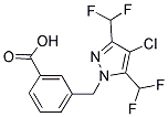 3-(4-CHLORO-3,5-BIS-DIFLUOROMETHYL-PYRAZOL-1-YLMETHYL)-BENZOIC ACID Struktur