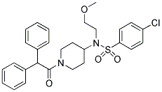 4-[((4-CHLOROPHENYL)SULPHONYL)(2-METHOXYETHYL)AMINO]-1-(2,2-DIPHENYL-1-OXOETHYL)PIPERIDINE Struktur