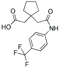 [1-(2-OXO-2-([4-(TRIFLUOROMETHYL)PHENYL]AMINO)ETHYL)CYCLOPENTYL]ACETIC ACID Struktur