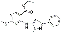 ETHYL 4-[(1-METHYL-3-PHENYL-1H-PYRAZOL-5-YL)AMINO]-2-(METHYLTHIO)PYRIMIDINE-5-CARBOXYLATE Struktur