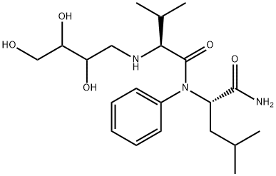 N-[(2RS,3RS)-2,3,4-TRIHYDROXY-BUTYL]-VAL-LEU-ANILIDE Struktur