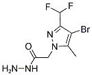 (4-BROMO-3-DIFLUOROMETHYL-5-METHYL-PYRAZOL-1-YL)-ACETIC ACID HYDRAZIDE Struktur