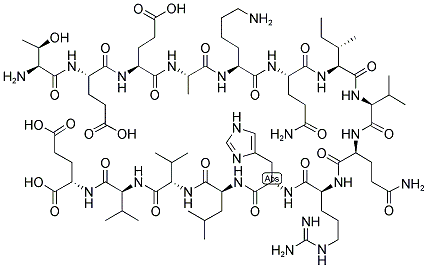 H-THR-GLU-GLU-ALA-LYS-GLN-ILE-VAL-GLN-ARG-HIS-LEU-VAL-VAL-GLU-OH Struktur