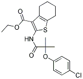 ETHYL 2-(2-(4-CHLOROPHENOXY)-2-METHYLPROPANAMIDO)-4,5,6,7-TETRAHYDROBENZO[B]THIOPHENE-3-CARBOXYLATE Struktur