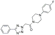 1-(4-FLUOROPHENYL)-4-[(5-PHENYL-2H-TETRAZOL-2-YL)ACETYL]PIPERAZINE Struktur