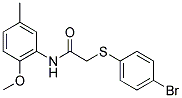 2-[(4-BROMOPHENYL)SULFANYL]-N-(2-METHOXY-5-METHYLPHENYL)ACETAMIDE Struktur