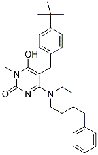 4-(4-BENZYL-PIPERIDIN-1-YL)-5-(4-TERT-BUTYL-BENZYL)-6-HYDROXY-1-METHYL-1H-PYRIMIDIN-2-ONE