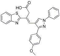 3-BENZOTHIAZOL-2-YL-4-[3-(4-METHOXY-PHENYL)-1-PHENYL-1H-PYRAZOL-4-YL]-BUT-3-ENOIC ACID Struktur