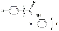 3-((2-BROMO-5-(TRIFLUOROMETHYL)PHENYL)AMINO)-2-((4-CHLOROPHENYL)SULFONYL)PROP-2-ENENITRILE Struktur