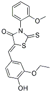 (5Z)-5-(3-ETHOXY-4-HYDROXYBENZYLIDENE)-3-(2-METHOXYPHENYL)-2-THIOXO-1,3-THIAZOLIDIN-4-ONE Struktur