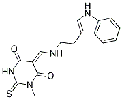 (5Z)-5-({[2-(1H-INDOL-3-YL)ETHYL]AMINO}METHYLENE)-1-METHYL-2-THIOXODIHYDROPYRIMIDINE-4,6(1H,5H)-DIONE Struktur