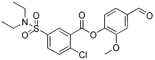 2-CHLORO-5-DIETHYLSULFAMOYL-BENZOIC ACID 4-FORMYL-2-METHOXY-PHENYL ESTER Struktur