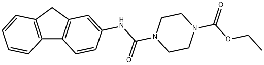 ETHYL 4-(N-FLUOREN-2-YLCARBAMOYL)PIPERAZINECARBOXYLATE Struktur