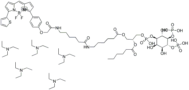 BODIPY(R) TR-X C6-PHOSPHATIDYLINOSITOL 4,5-DIPHOSPHATE, PENTA(TRIETHYLAMMONIUM) SALT Struktur