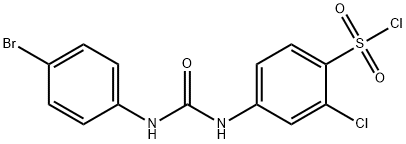 4-[3-(4-BROMO-PHENYL)-UREIDO]-2-CHLORO-BENZENESULFONYL CHLORIDE Struktur