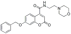 7-(BENZYLOXY)-N-(2-MORPHOLINOETHYL)-2-OXO-1-BENZOPYRAN-4-CARBOXAMIDE Struktur