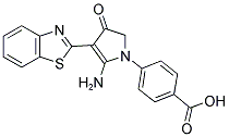 4-[5-AMINO-4-(1,3-BENZOTHIAZOL-2-YL)-3-OXO-2,3-DIHYDRO-1H-PYRROL-1-YL]BENZOIC ACID Struktur