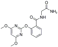 [2-[(4,6-DIMETHOXYPYRIMIDIN-2-YL)OXY]BENZAMIDO]ACETAMIDE Struktur