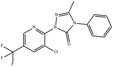 2-[3-CHLORO-5-(TRIFLUOROMETHYL)-2-PYRIDINYL]-5-METHYL-4-PHENYL-2,4-DIHYDRO-3H-1,2,4-TRIAZOL-3-ONE Struktur