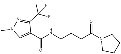 1-METHYL-N-[4-OXO-4-(1-PYRROLIDINYL)BUTYL]-3-(TRIFLUOROMETHYL)-1H-PYRAZOLE-4-CARBOXAMIDE Struktur