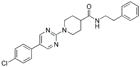 1-[5-(4-CHLOROPHENYL)PYRIMIDIN-2-YL]-N-(2-PHENYLETHYL)PIPERIDINE-4-CARBOXAMIDE Struktur